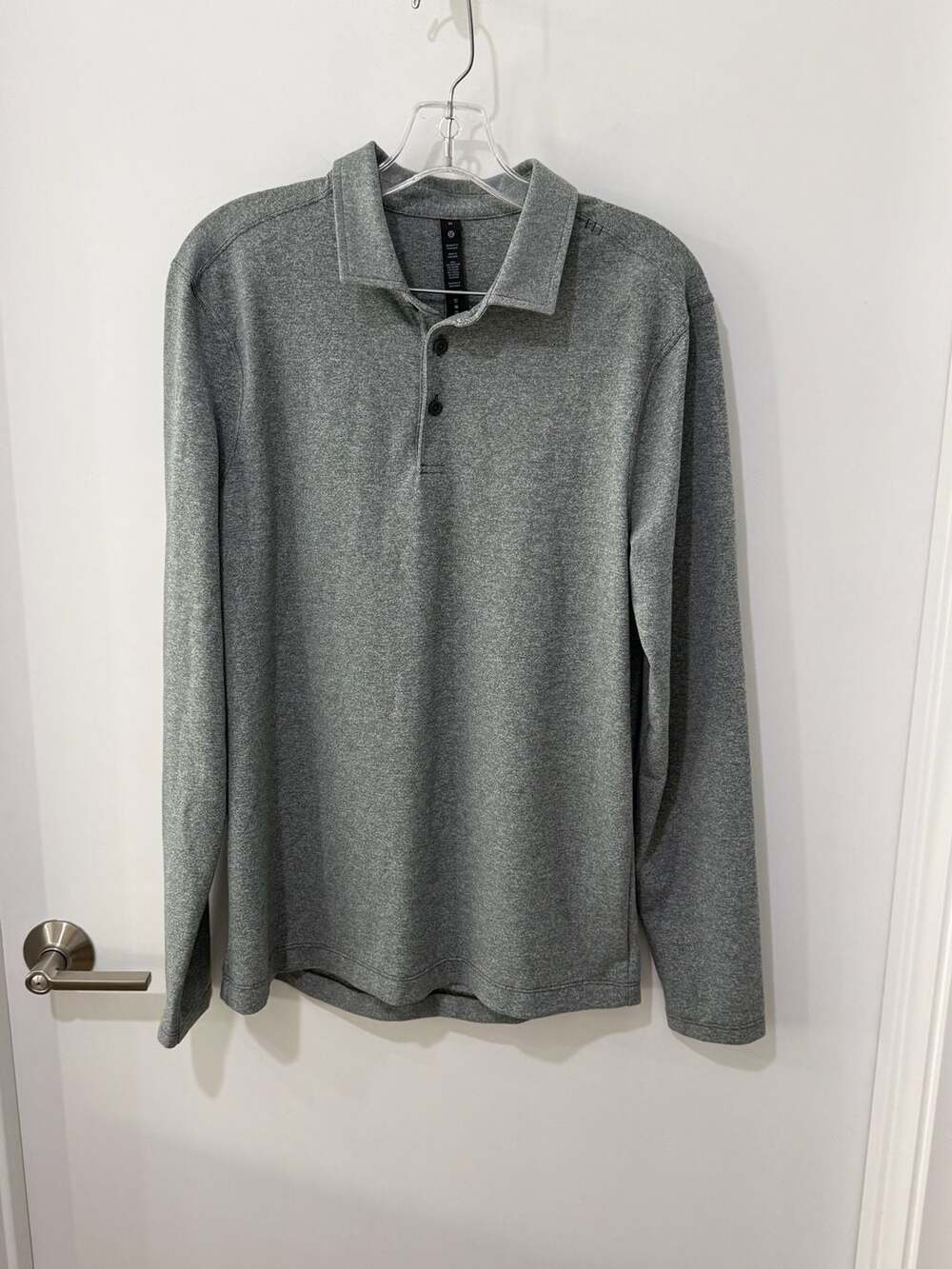 Lululemon Evolution Long-Sleeve Polo Shirt Heathered Grey